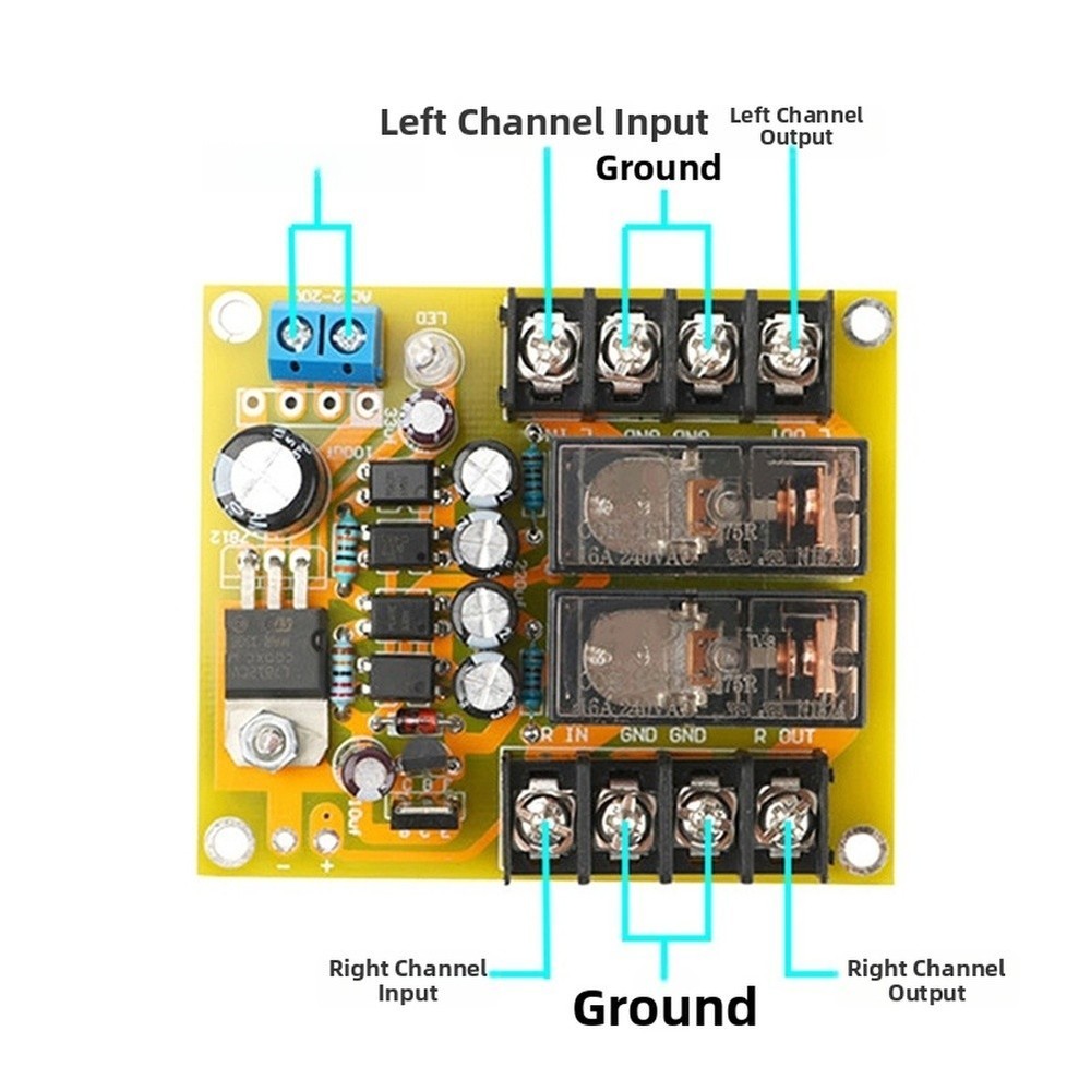Speaker Protection Module 2 Channel 16A High Power with Delay Startup Feature