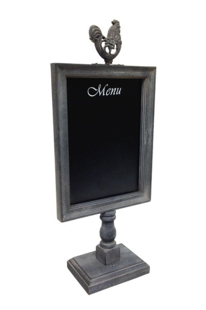 Table Decor Rustic Wooden Rooster Blackboard