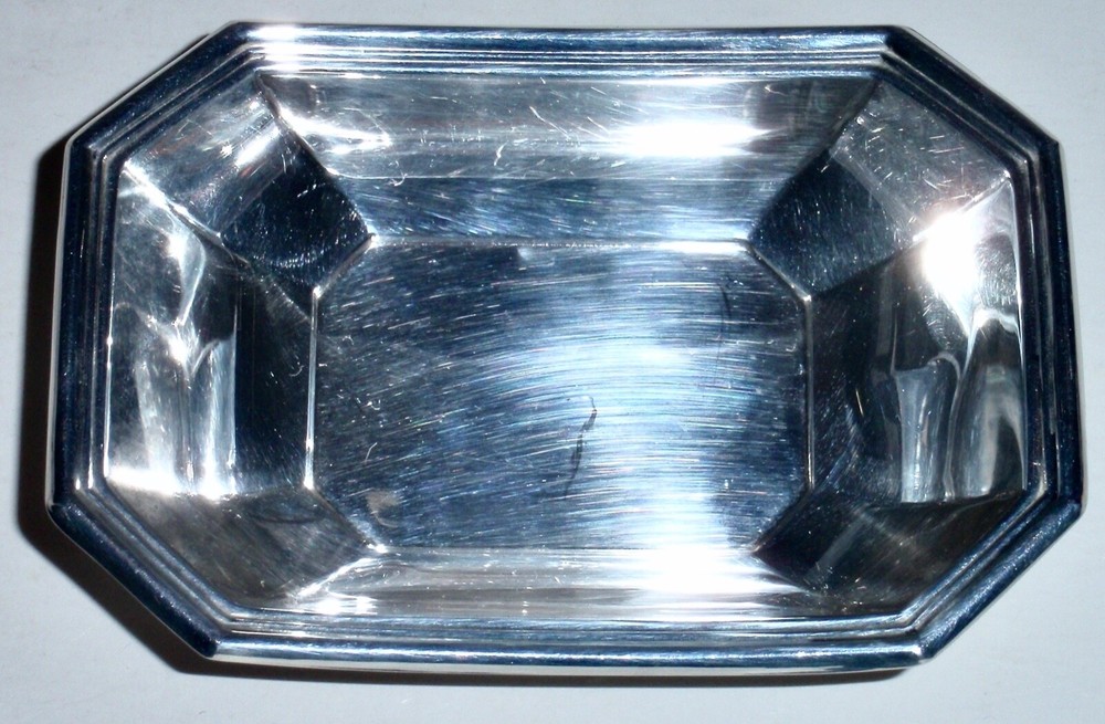 Vintage Goham Sterling Silver Rectangular Nut Dish