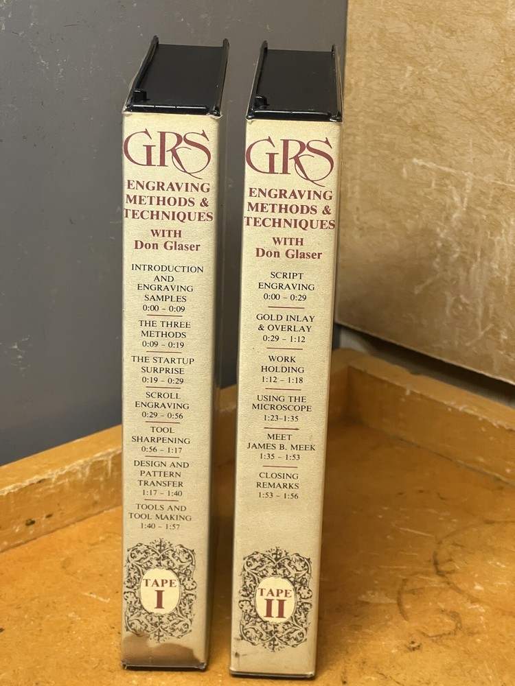GRS Engraving Methods & Techniques VHS Tape by DON GLOSER ~