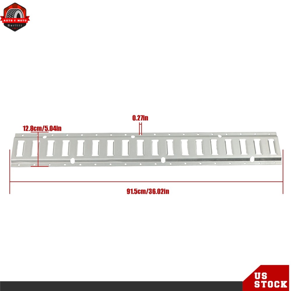 24 Pack 3' E Track Tie Down Rail Kit Silver Galvanized Steel Secure Cargo New