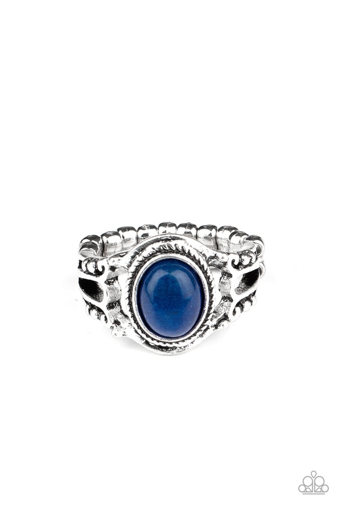 Peacefully Peaceful Blue Ring Paparazzi New