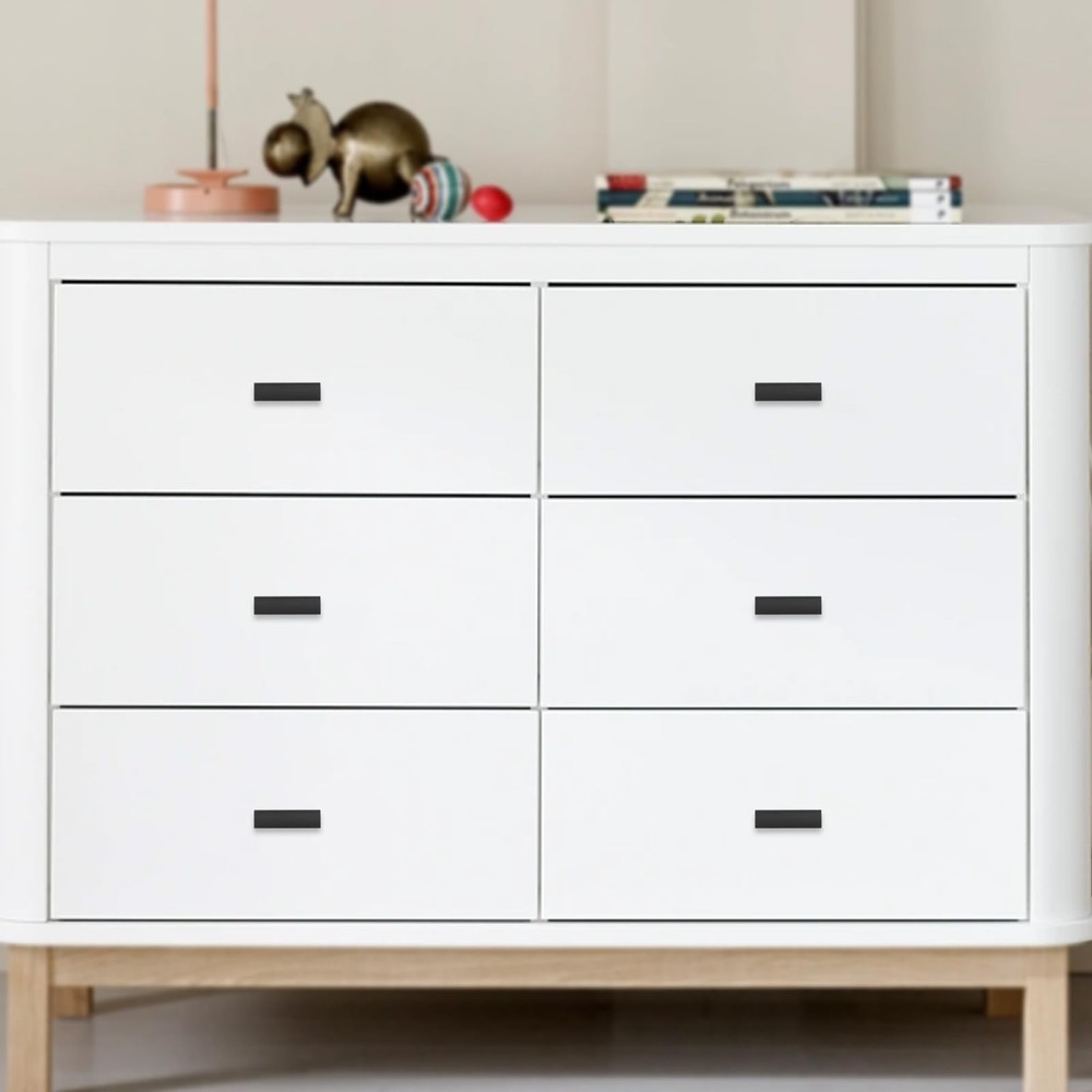 10 Pack Matte Black Kitchen Cabinet Knobs Silver Kitchen Hardware Cupboard Kn...