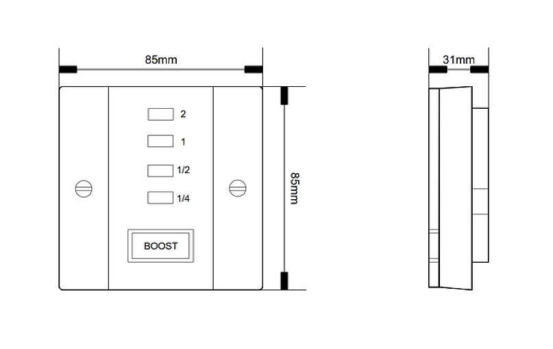 Electronic Boost Timer 2 Hour for Heating or Lighting - Timeguard SureTime STBT4
