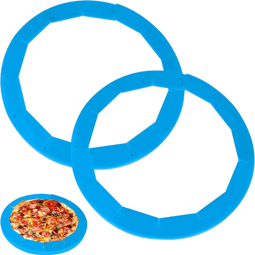 2 Pack Adjustable Pie Crust Shield Silicone Protectors - Bake Crust Protector Co