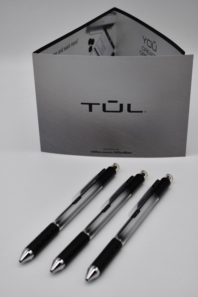 3 Pcs TUL Handcrafted Pen, Medium Point, Limited Edition