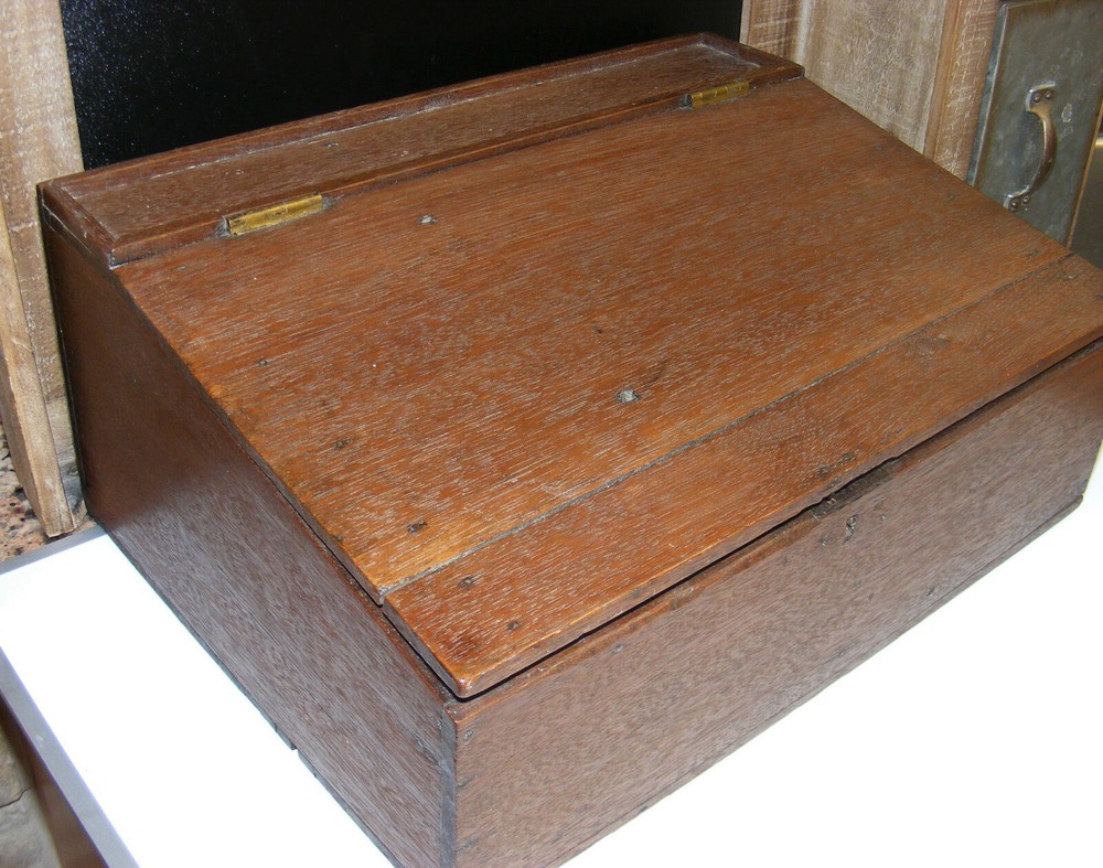 Antique 19c Pennsylvania Document BOX Writing LAP DESK Victorian 1800s Walnut