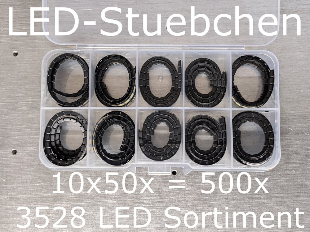 2835 SMD LED Sortiment 10x100 = 1000x, 10 Farben