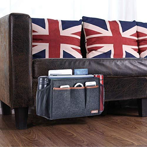 Zafit Bedside Caddy, 8 Pockets Large Size Bedside Storage Organizer Bedside