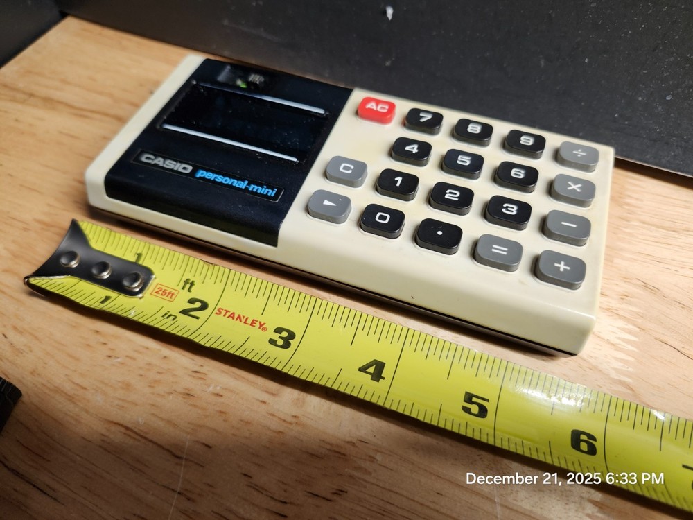 Vintage Calculator CASIO Personal Mini Electronic Casio Computer Japan