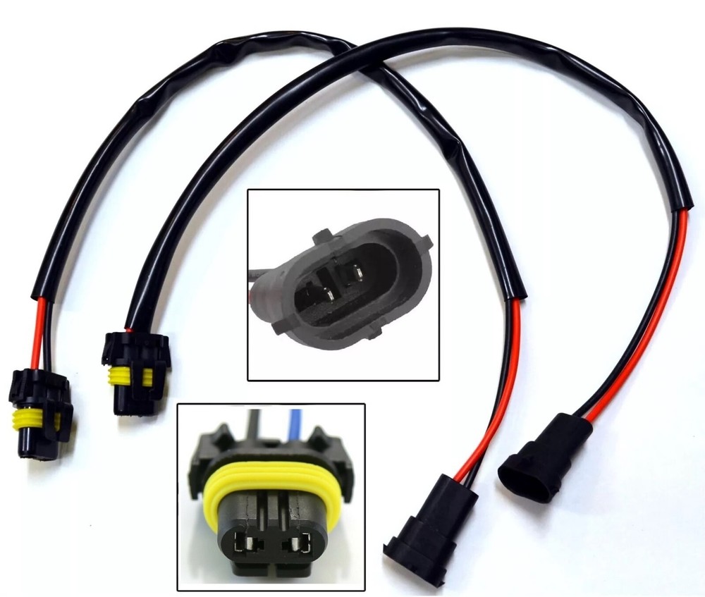 Conversion Wire H11 to 9145 H10 Two Harness Fog Light Bulb Adapter Connector Fit