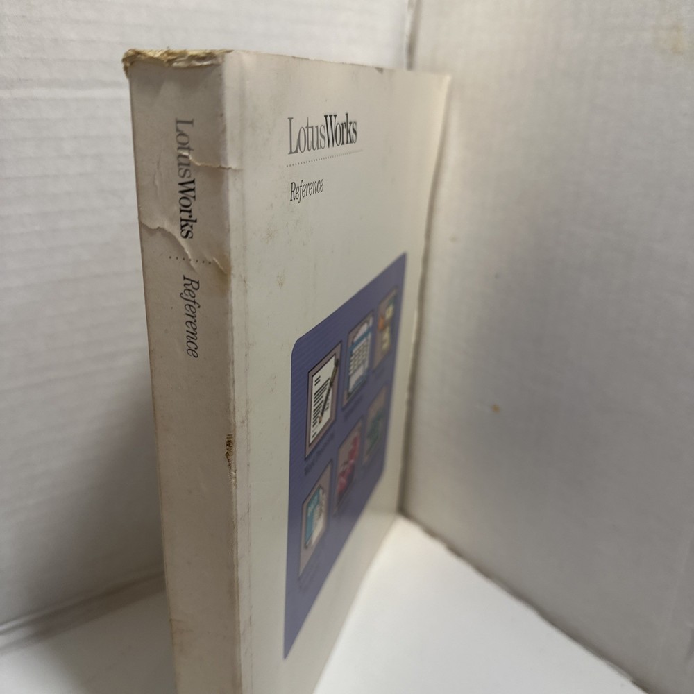 Lotus Works Tutorial 1990 Reference Book Dictionary First Edition
