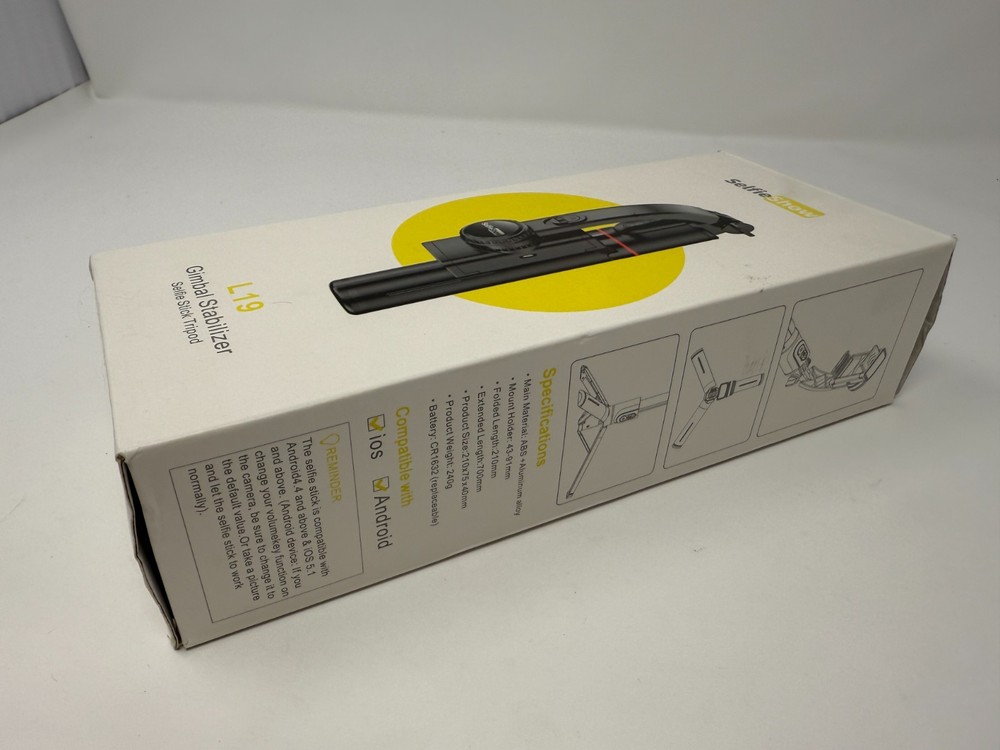 3-in-1 Selfie Stick Tripod Gimbal Stabilizer, Wireless Remote iphone, android
