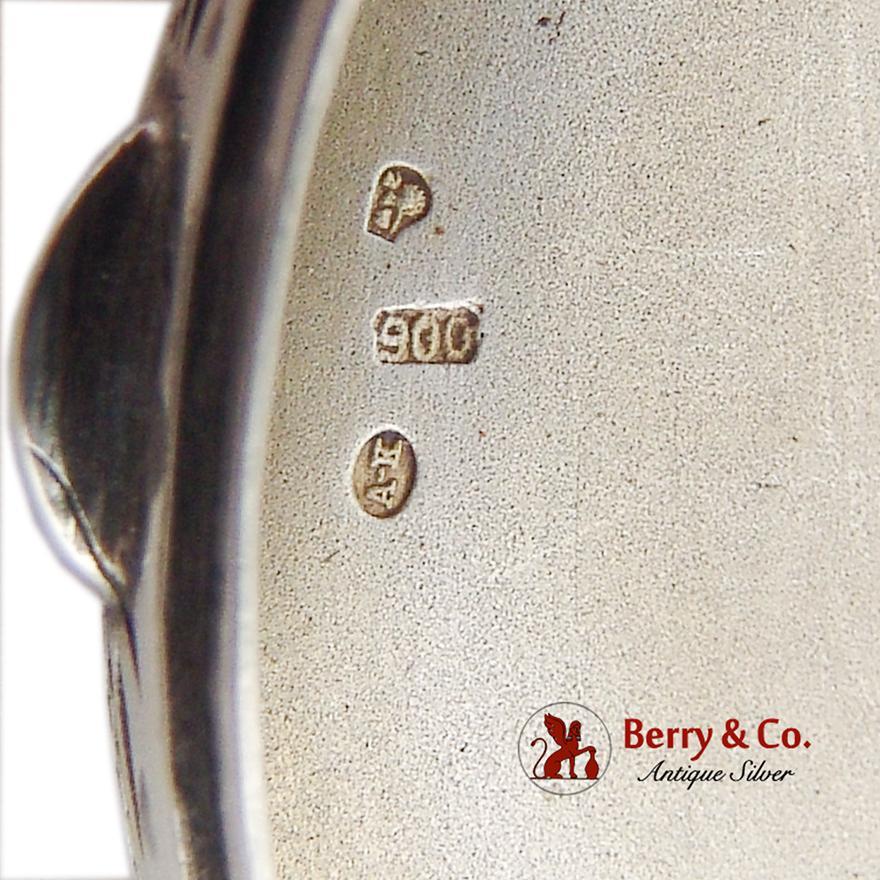 Austrian 900 Silver Round Engraved Box 1930