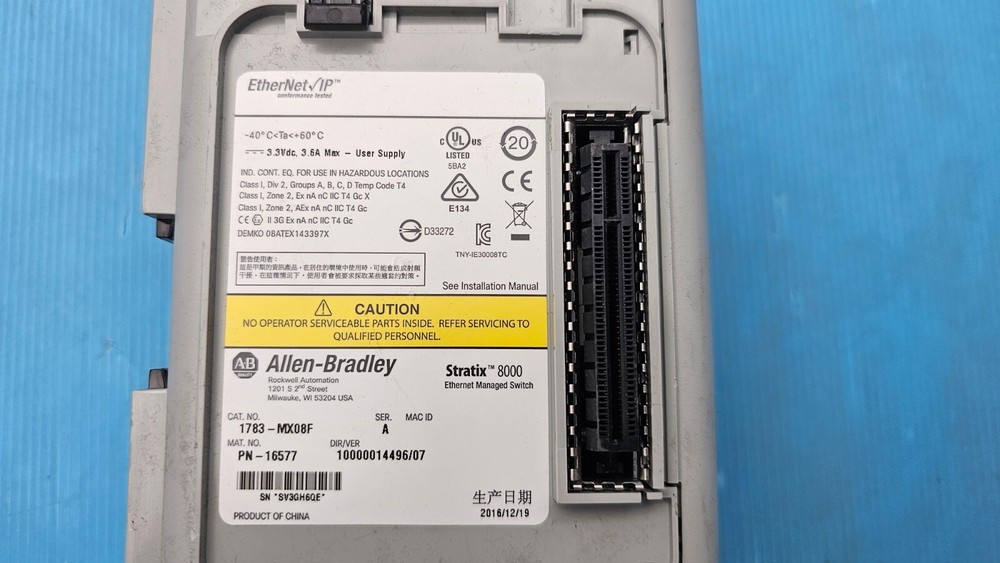 Allen-Bradley 1783-MX08F Ethernet Managed Switch