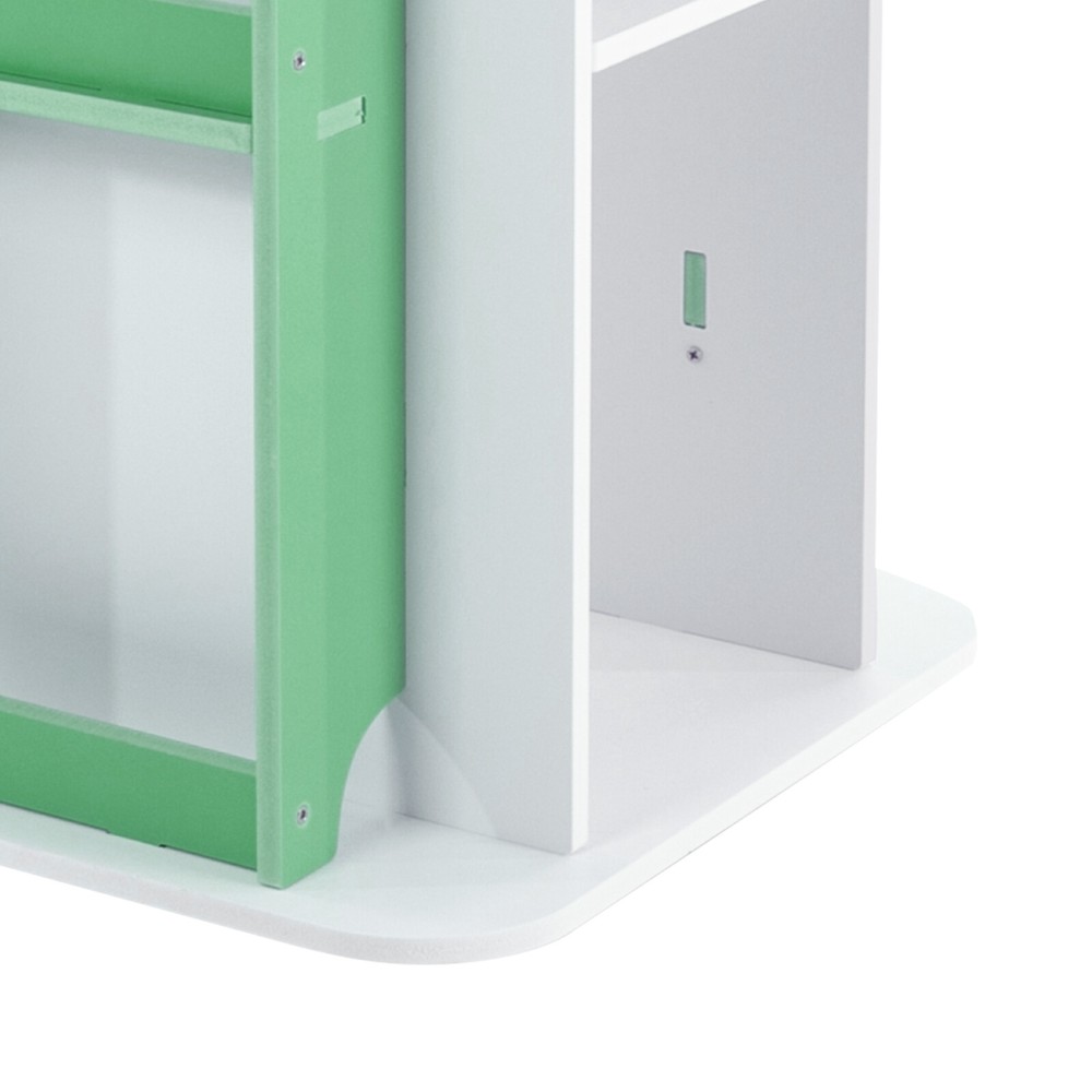 360° Rotating Bookshelf 4-Tier Bookcase Storage Shelf /Freestanding Display Rack