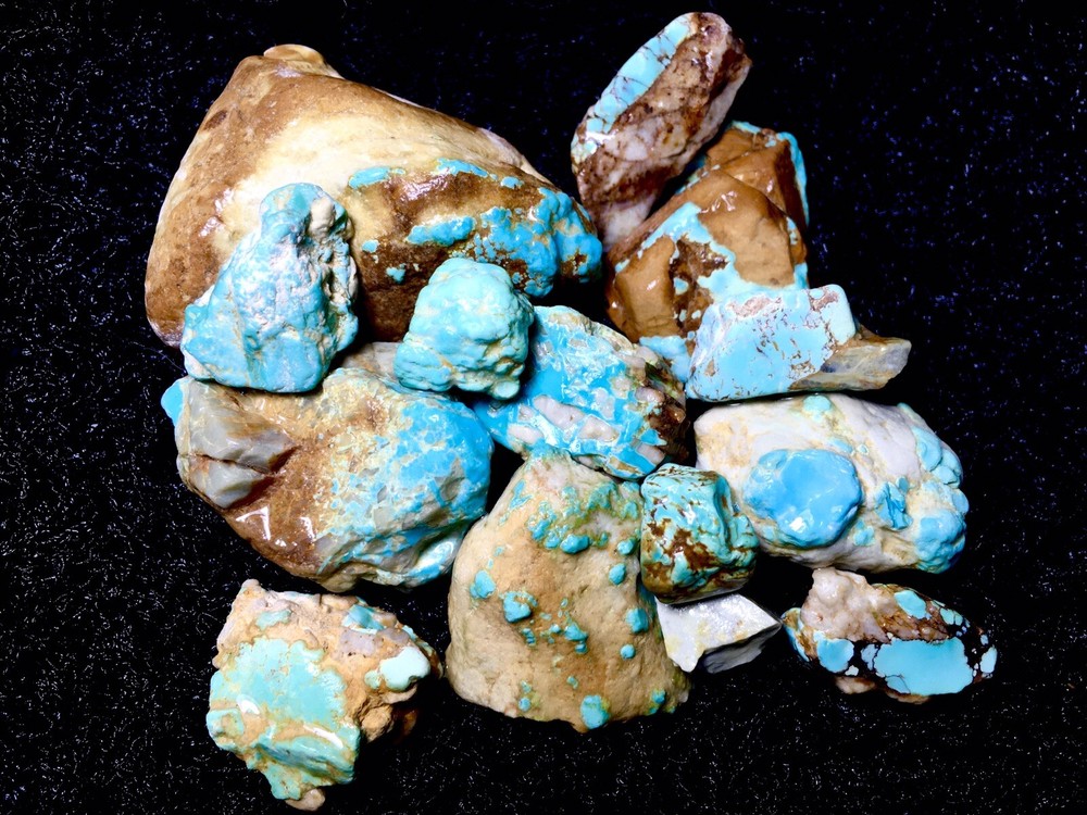 ~X - 13B Select Natural Royston Turquoise Rough
