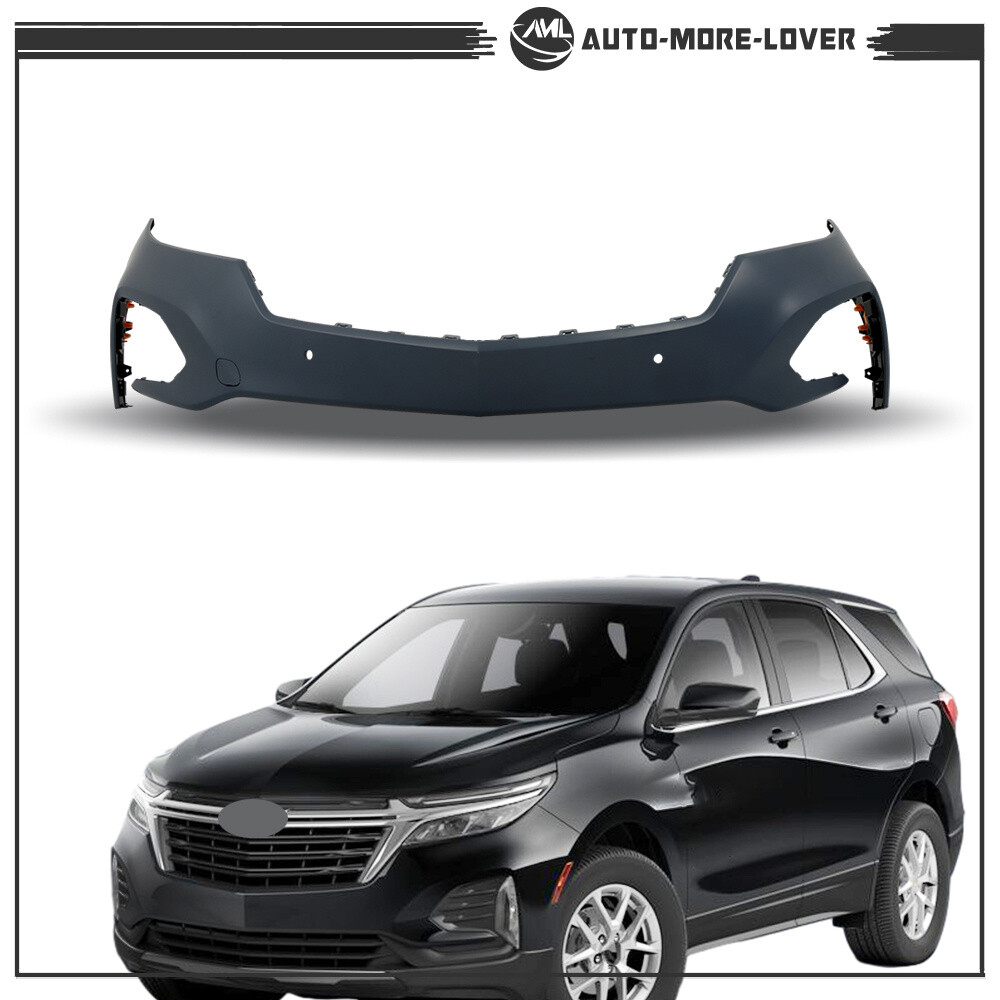 Front Upper Bumper Cover For 2022-2023 Chevy Equinox Primed W/ Sensor Holes