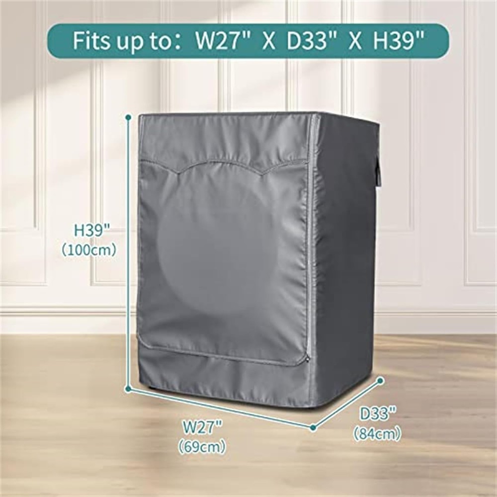 Polyester Washer Machine Cover 2 Pack, Gray