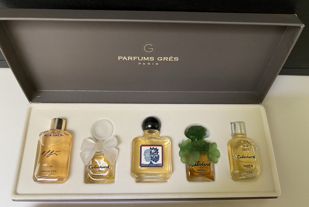 VTG Parfums Gres Mini set Alix,Cabochard,eau de gres,Cabotine,Cabochard 1996