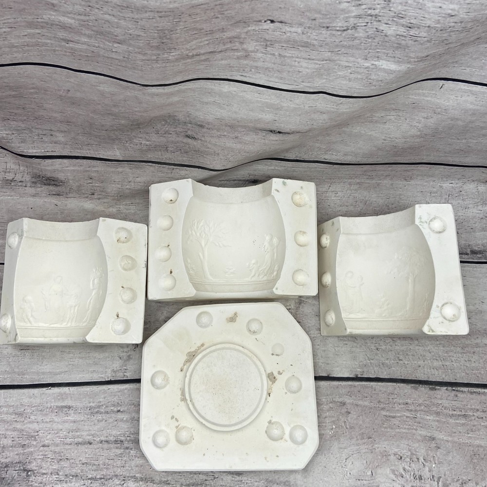 Arnel's Ceramic Casting Mold Wedge Wood Candy Box #396