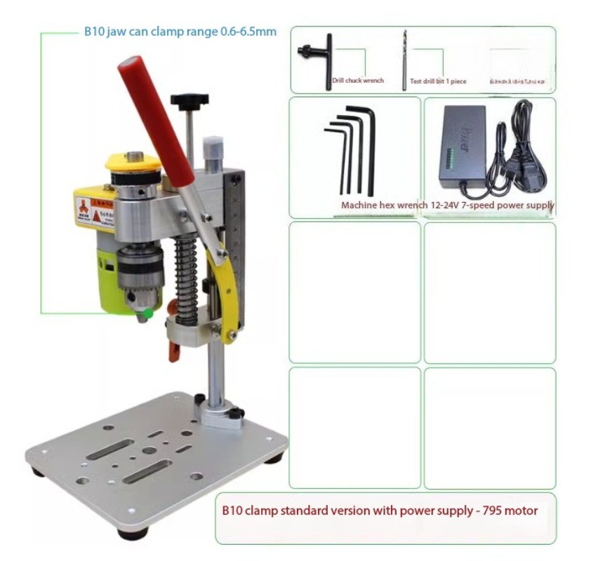 120W Mini Drill Press Workbench Desktop Drilling and Milling Machine