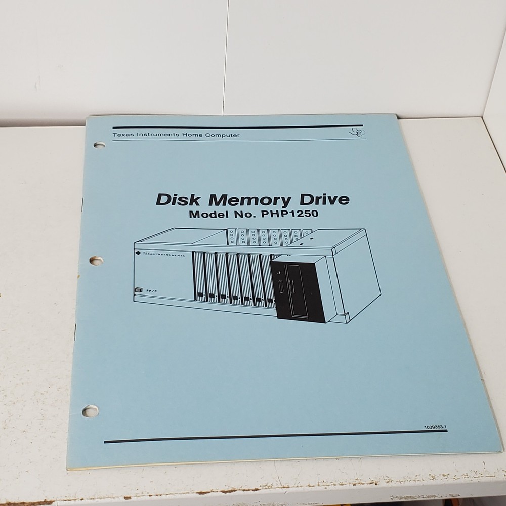 Texas Instruments PHP1250 Disk Memory Drive Manual TI Home Computer Guide 1982