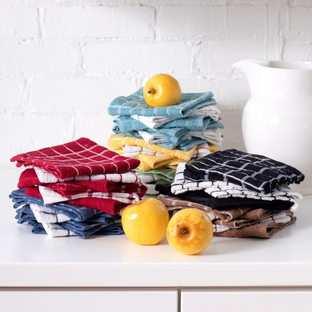 RITZ Terry Check Dish Cloth Set of 6