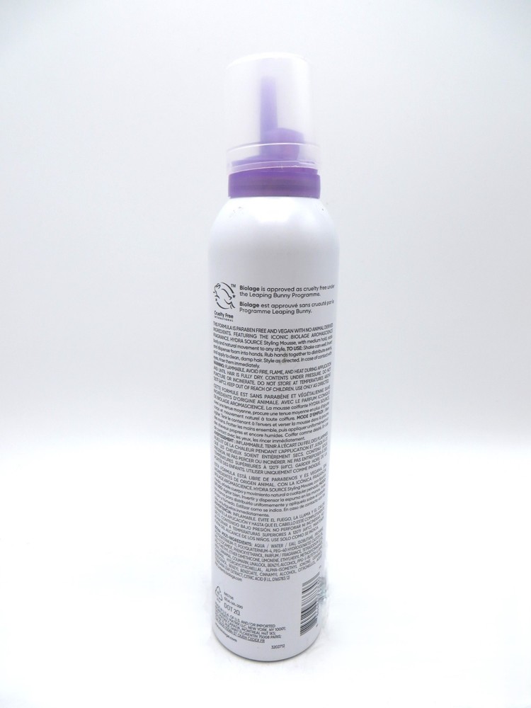 MATRIX BIOLAGE HYDRASOURCE STYLING MOUSSE 8.25 OZ Dented!