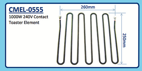 1000W 240V CONTACT TOASTER ELEMENT CMEL-0555