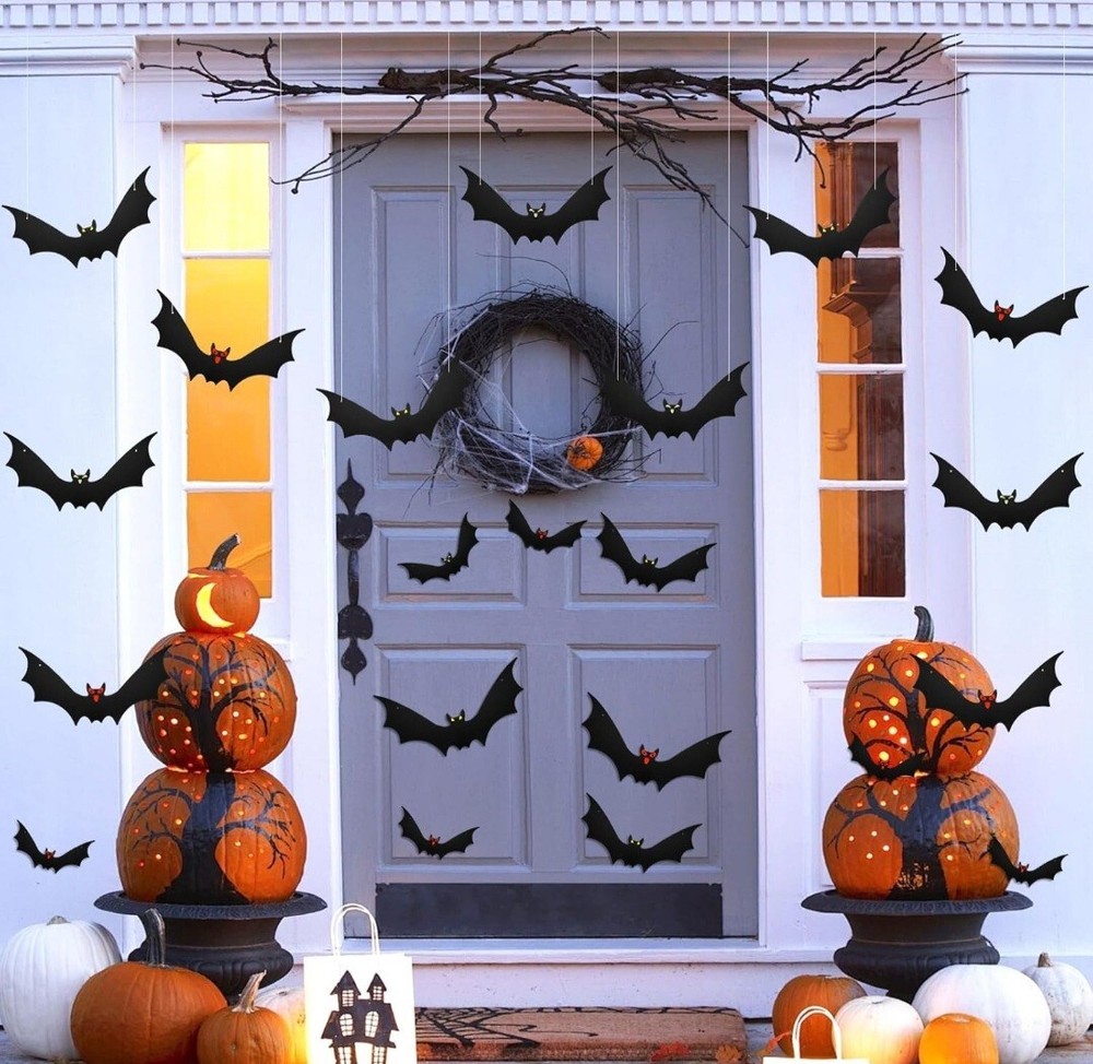 18PCS Halloween Hanging Bats Decorations - Re-usable