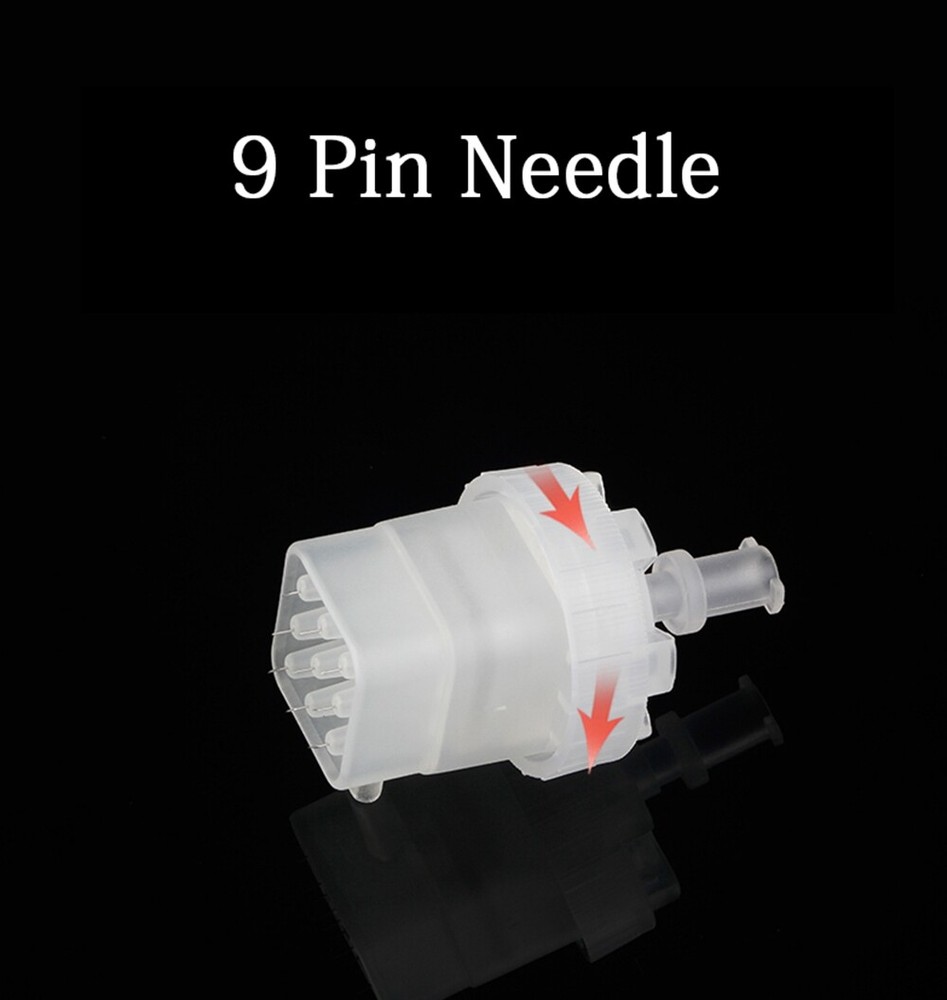 Adjustable Replace 9 Pins Tips Parts Cartridge For Beauty Machine Accessory NEW