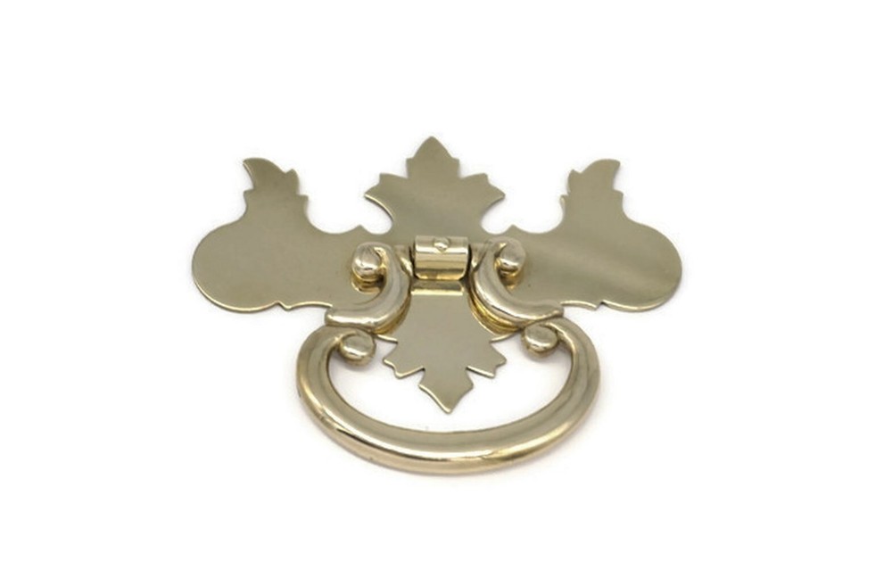 Chippendale Drawer Pull Single Post Drawer Pull Antique Drawer Ring Pull Medium