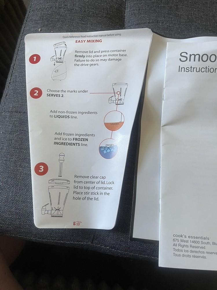 New In Box Cooks Essential Smoothie Maker With Popsicle Maker