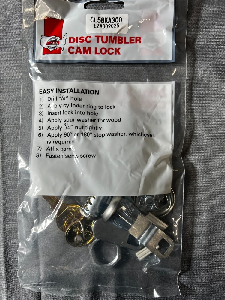 LSDA Disc Tumbler Cam Lock CL138KD