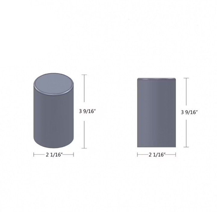 Chrome Plastic 33mm Cylinder Nut Cover 60 Pack