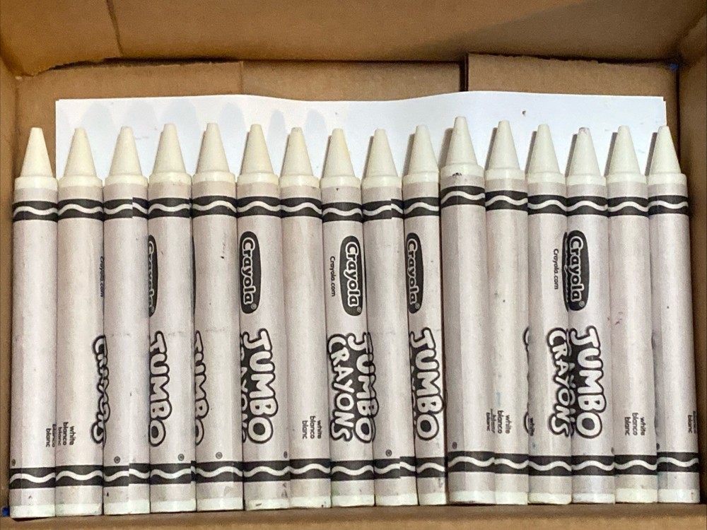 (16) JUMBO Crayola Crayons (white)