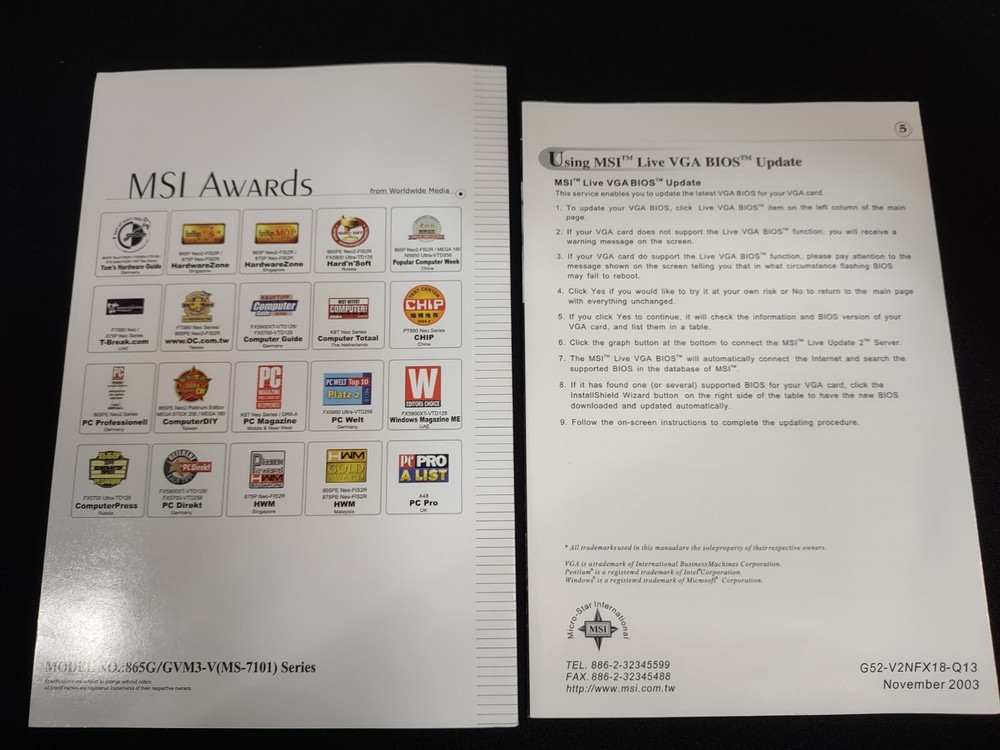 MSI Multimedia Beyond 3D Drivers & Utilities Kit Gaming Software CD Disc W/ Docs