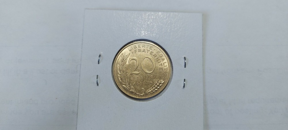 @@@ A SUPERB FRENCH TWENTY CENTIMES 1967,,@@@