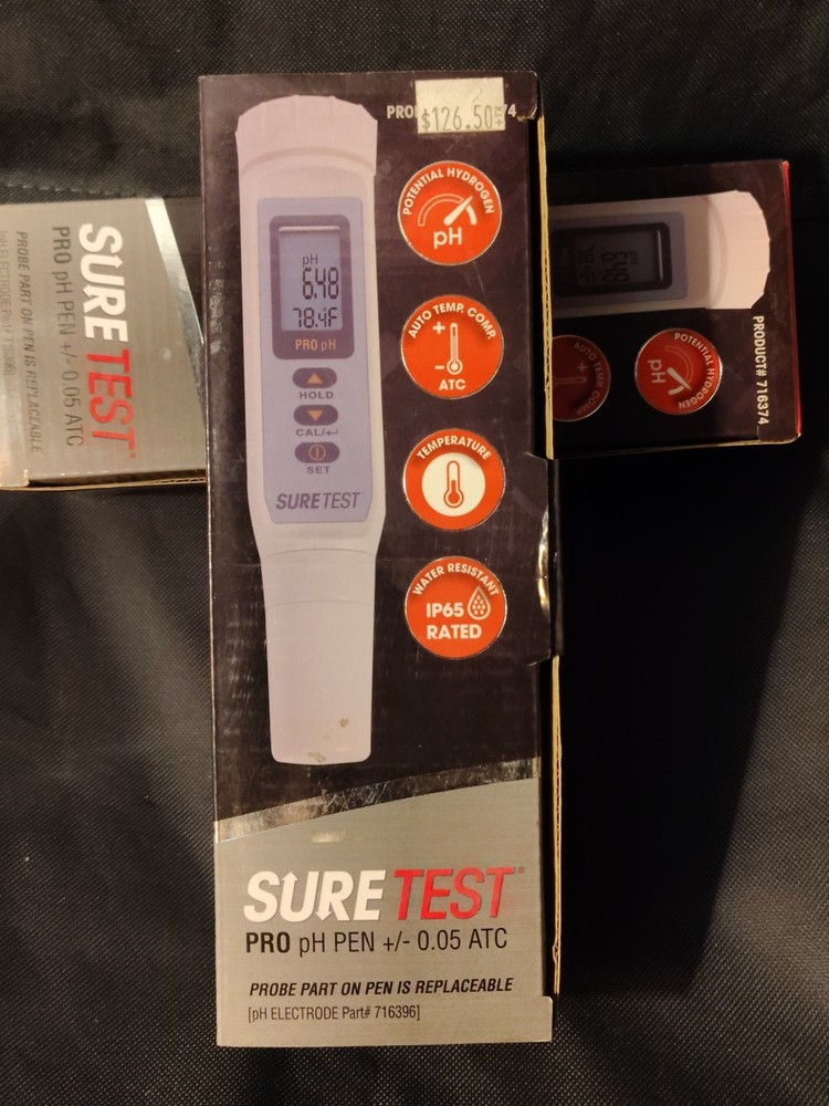 Sure Test Pro pH Pen Meter  +/- 0.05 ATC