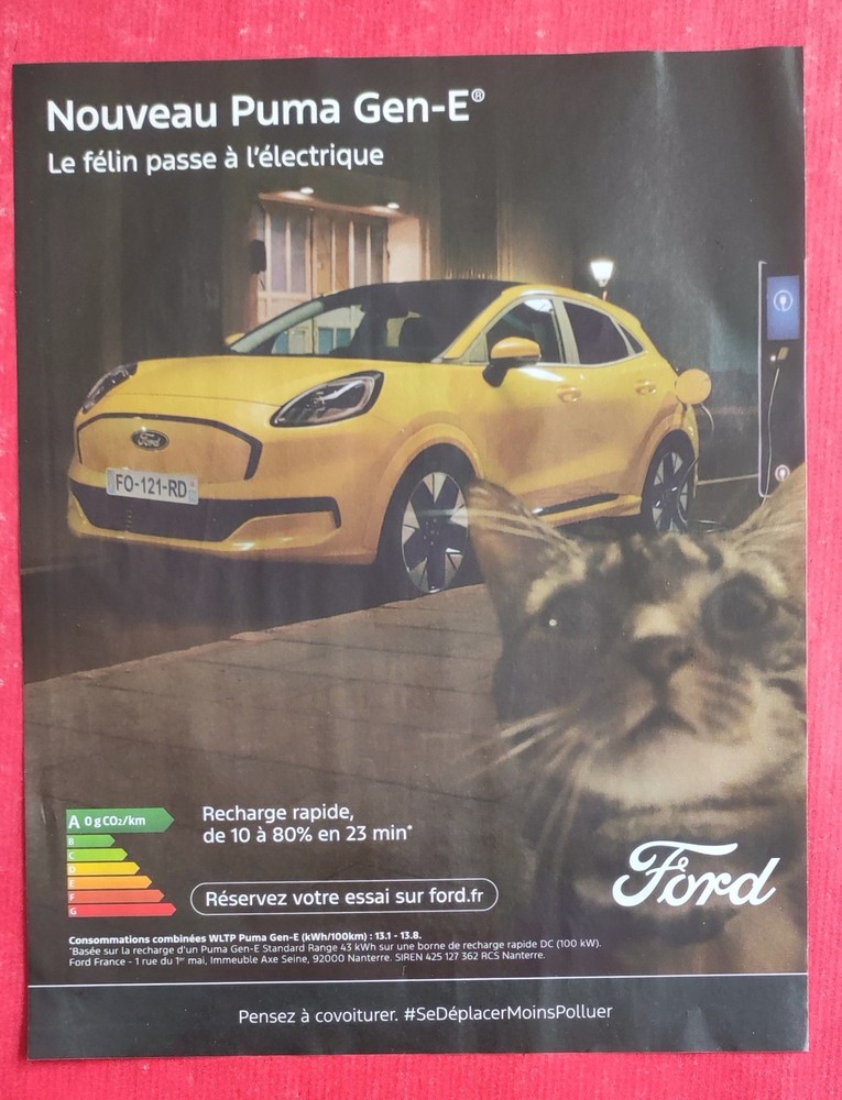 Press AD: Automobile Ford New PUMA GEN-E