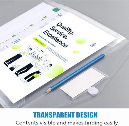 Pack Plastic Envelopes File Folders, Clear Folder for Document US Letter A4 10