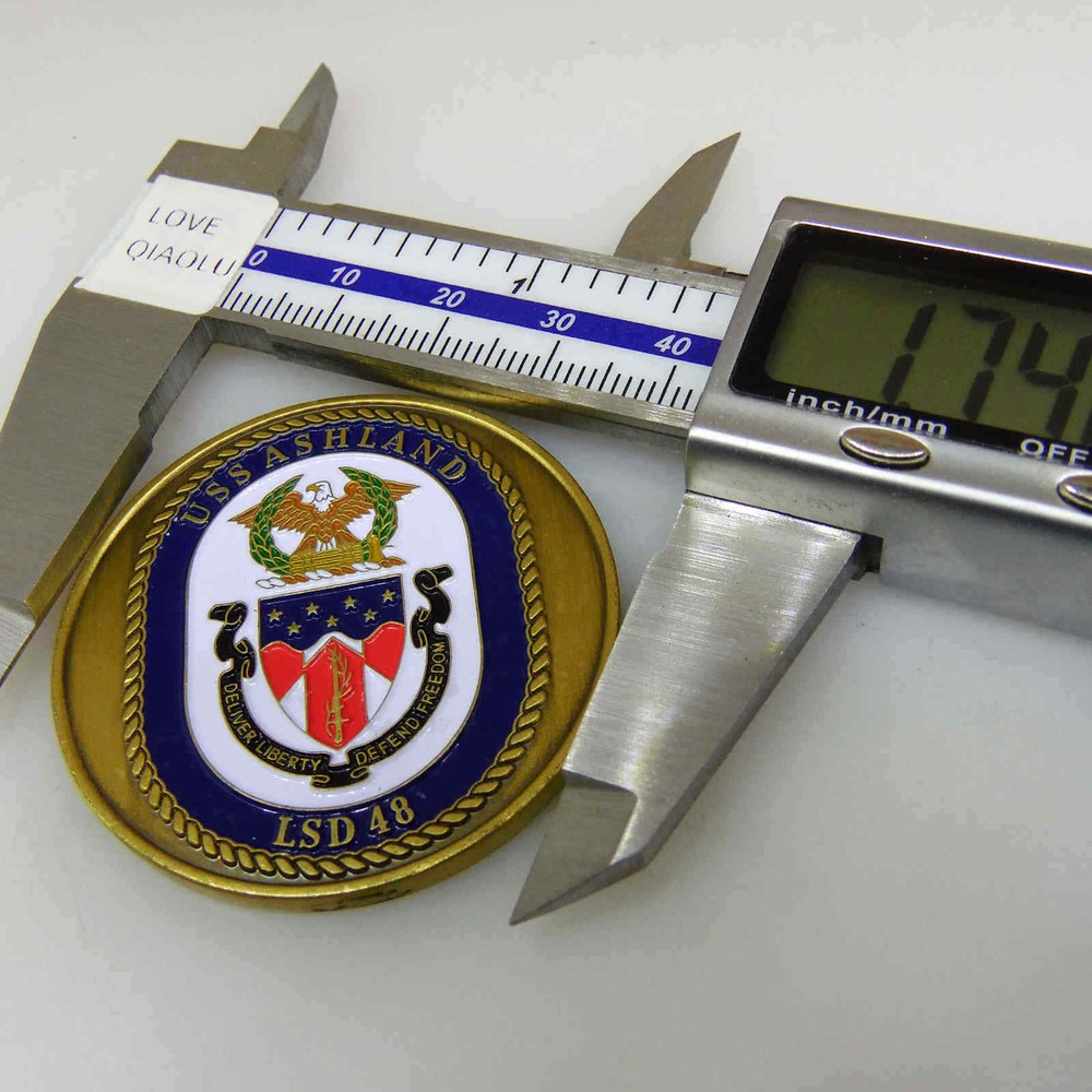 USS ASHLAND LSD 48 CHALLENGE COIN