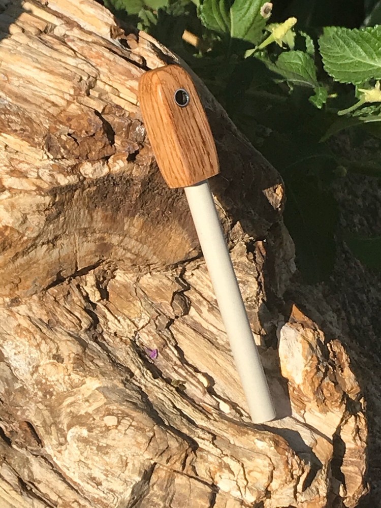 Handmade Square Oak Handle 3/8" Ceramic Field Sharpener