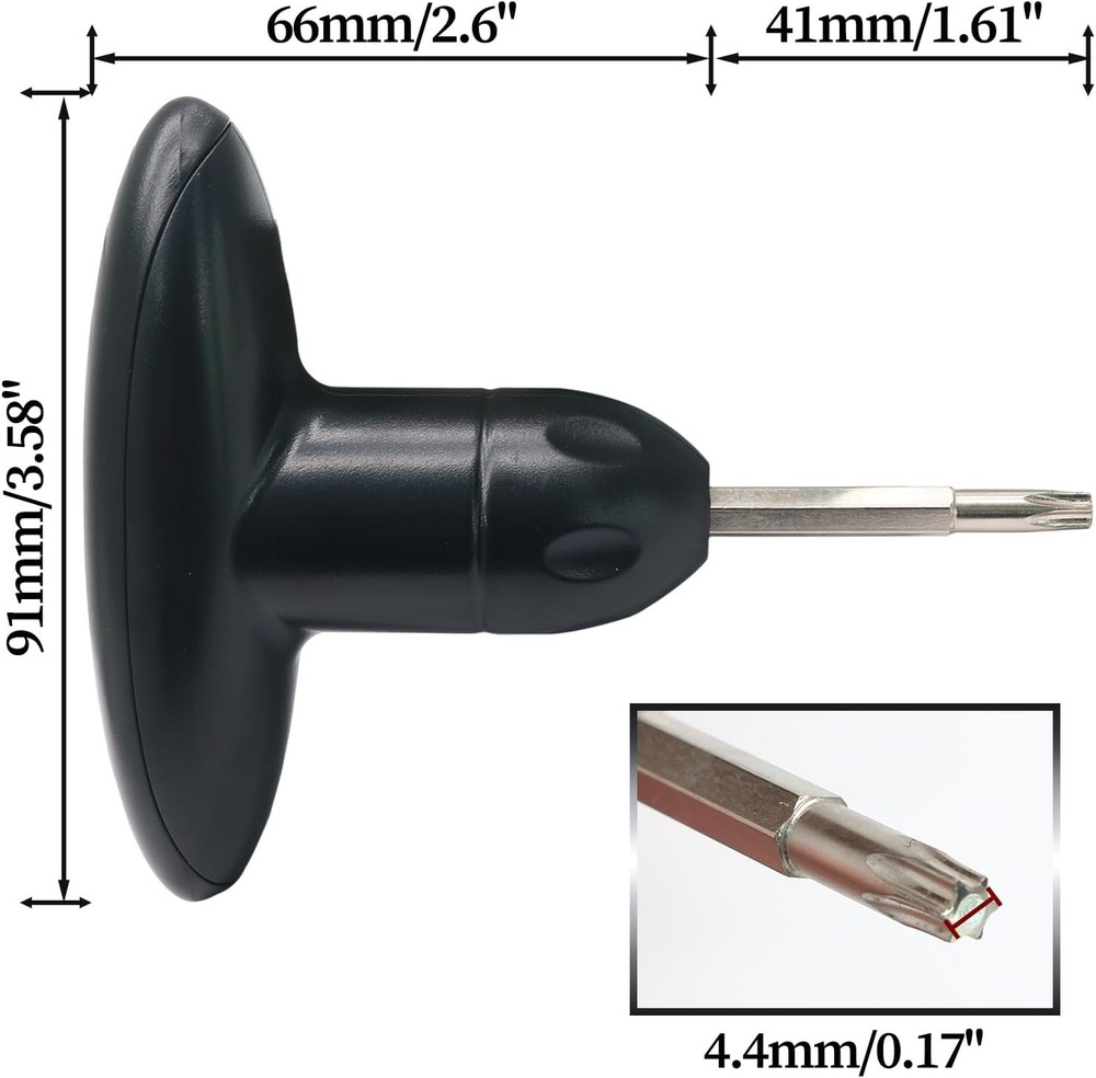 T25 Golf Wrench Tool, Head Adjustment Tool Black