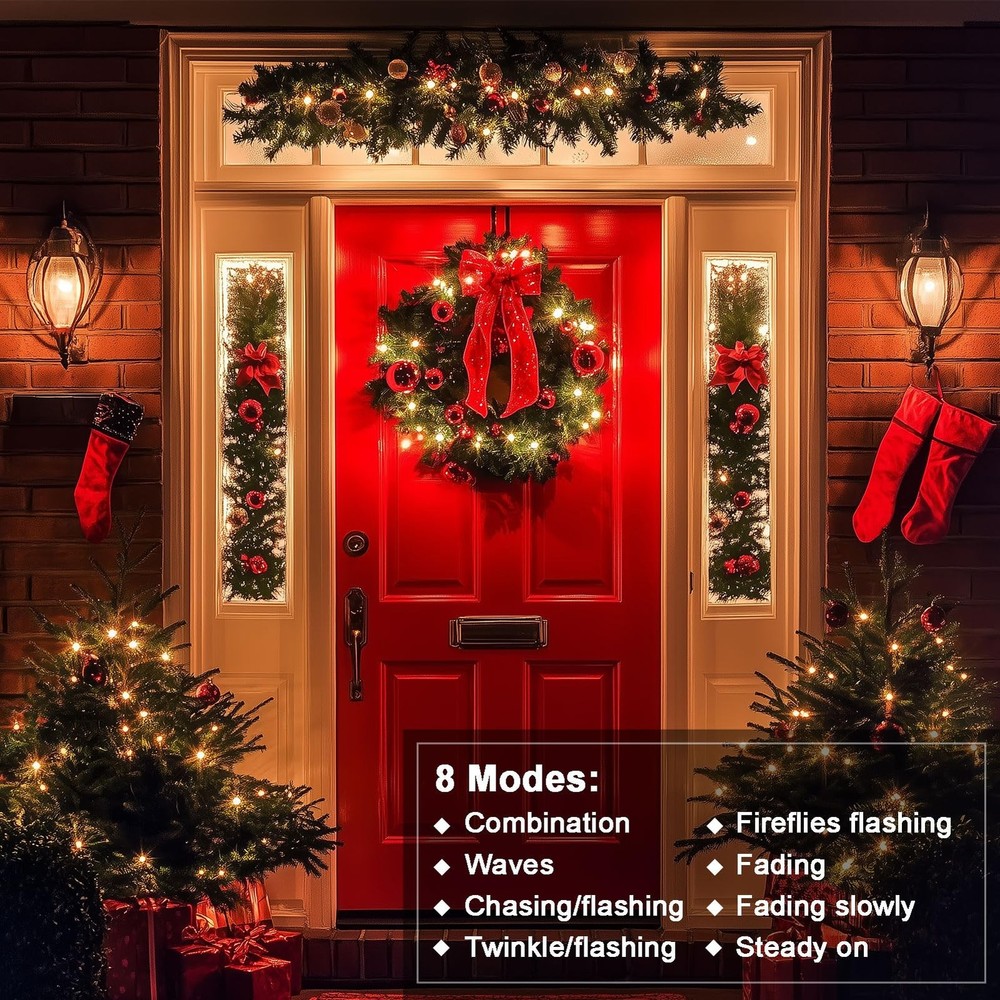 Battery Operated String Lights 4 Pack 16.5Ft 50LED String Lights with Remote ...