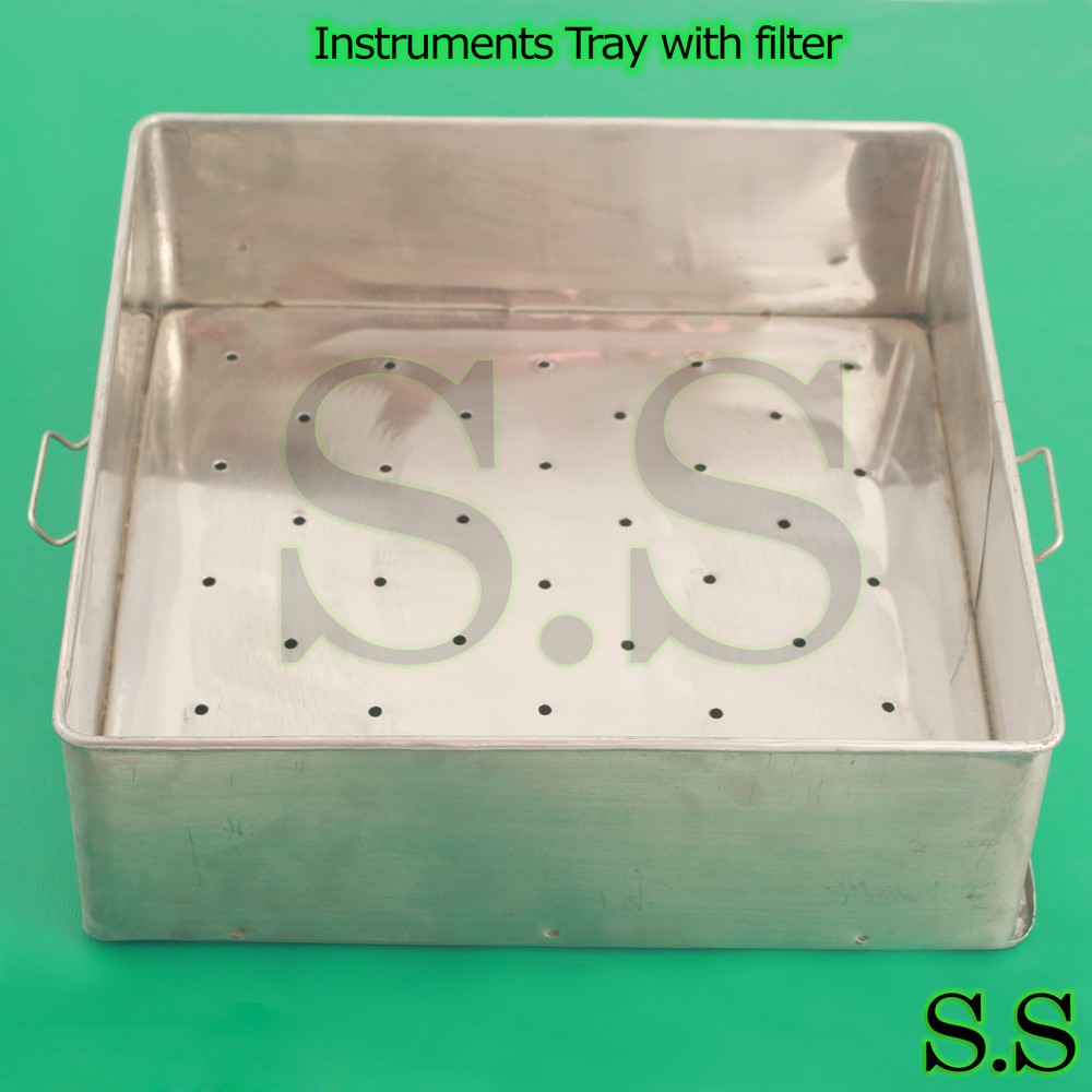Instruments Tray with filter Surgical Hollowware Insts