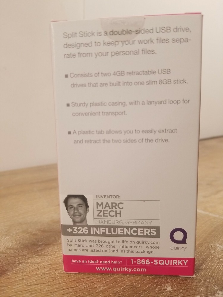 (2 packs) Quirky Split Stick USB Drive 8GB