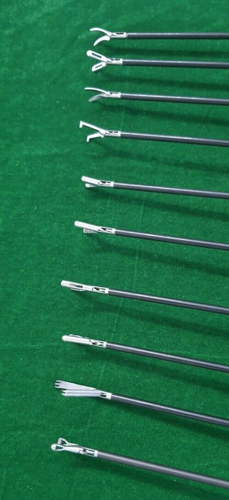 10pc Laparoscopic Grasping Forceps 5mmx330mm with Cable Reusable Instruments