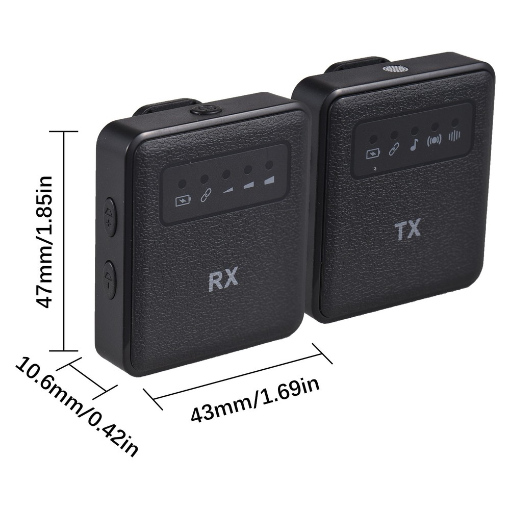 2.4G Wireless Collar Clip Microphone Clip-on Microphone Mic Transmitter CQCM